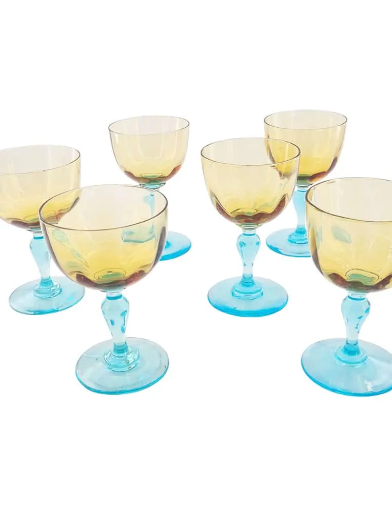 8 verres à eau, modèle dit »George Sand », cristalleries de Portieux. – Image 5