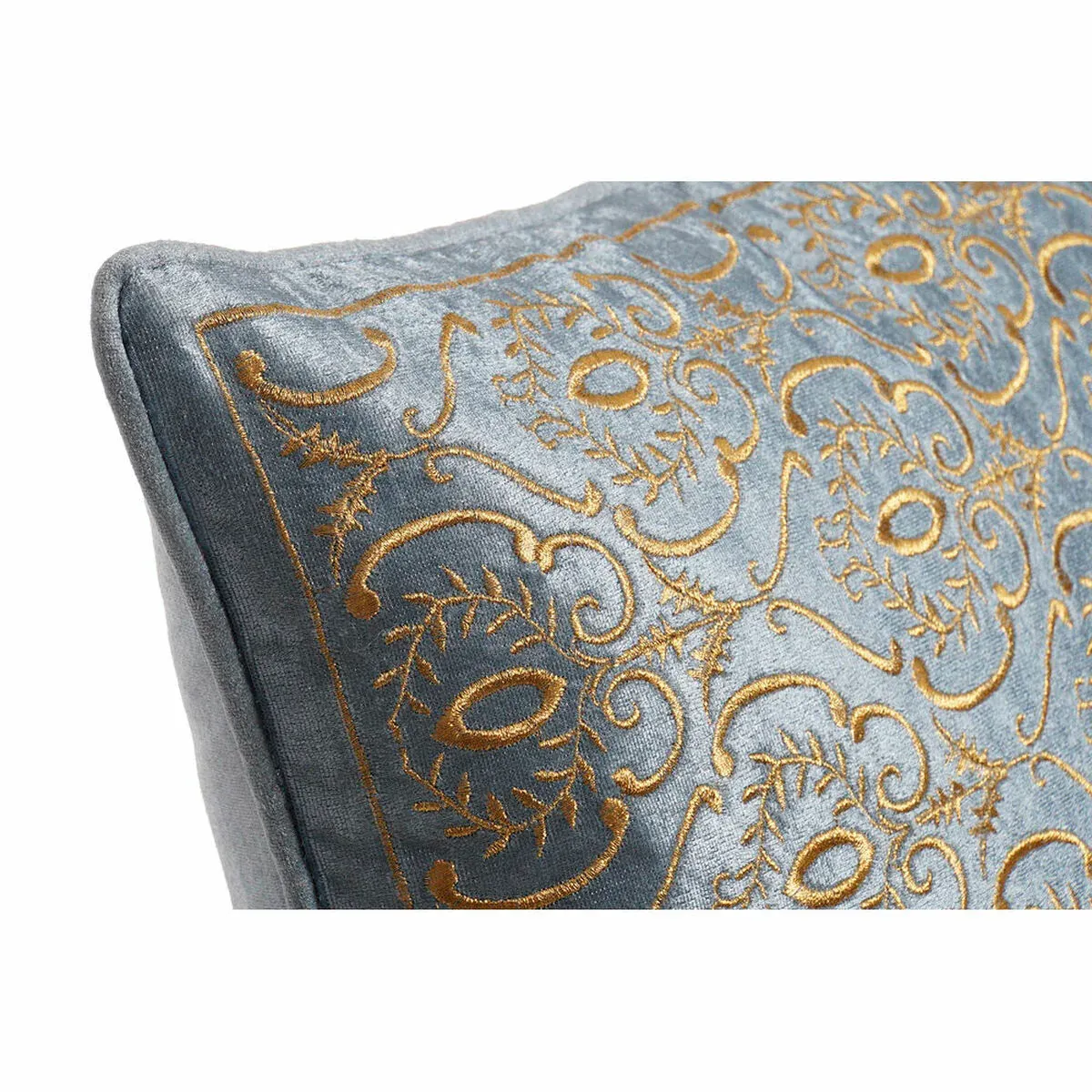 Coussin DKD Home Decor 8424001850389 Bleu Doré 45 x 10 x 45 cm – Image 2