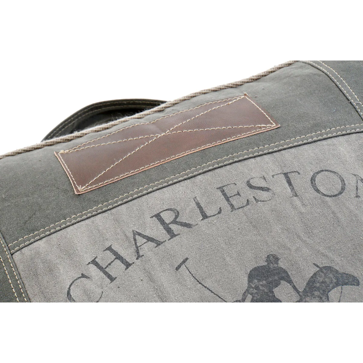 Coussin DKD Home Decor De Sol Beige Marron Polyester Coton Cuir Étoile Aluminium Vintage (50 x 14 x 50 cm) – Image 3