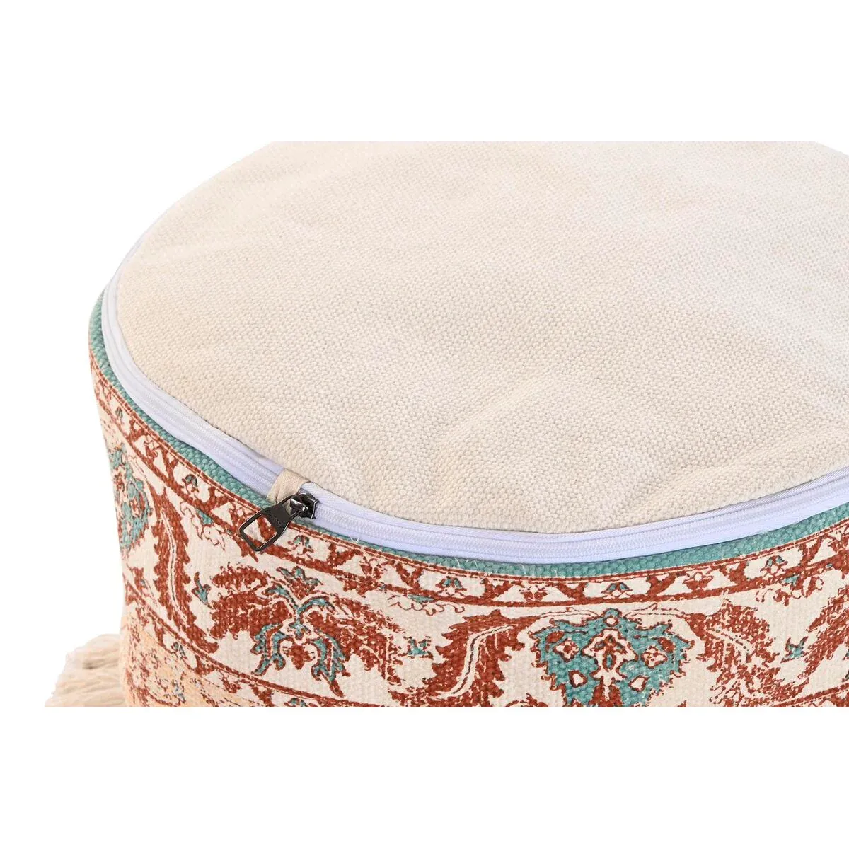 Coussin DKD Home Decor De Sol 46 x 46 x 37 cm Marron Vert Jaune Arabe 45 x 45 x 35 cm Frange – Image 2