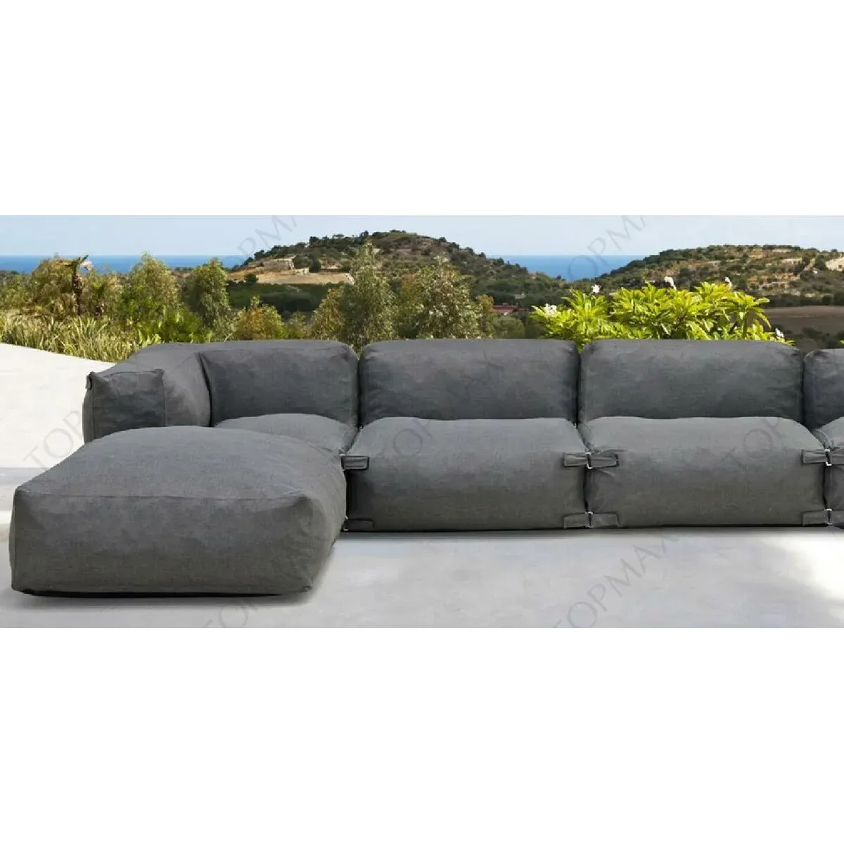 Chaise de jardin Home ESPRIT Gris 90 x 87 x 65 cm – Image 9