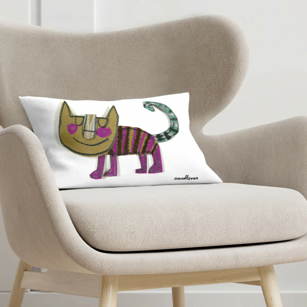 Housse de coussin Decolores Gatet Rosa Rose 30 x 50 cm – Image 2