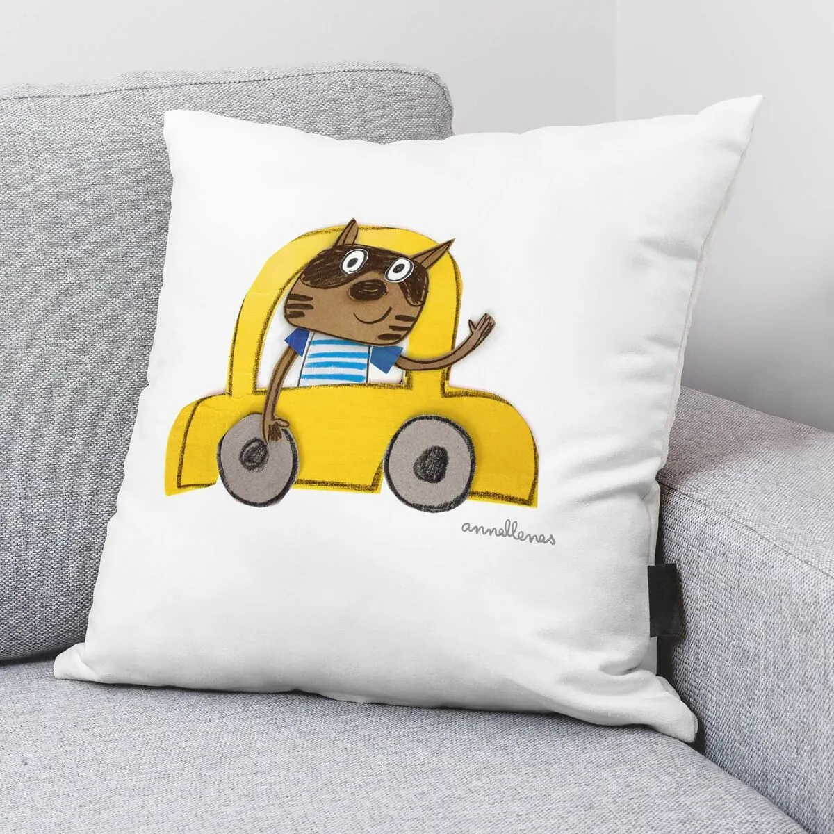 Housse de coussin Decolores Groc Multicouleur 50 x 50 cm – Image 2