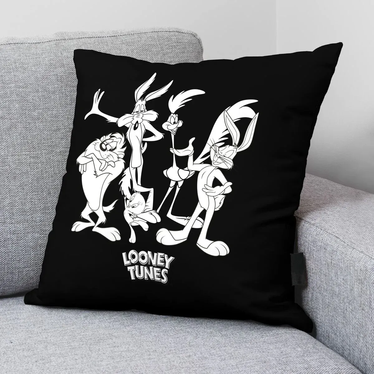 Housse de coussin Looney Tunes Looney B&w A Noir Multicouleur 45 x 45 cm – Image 2