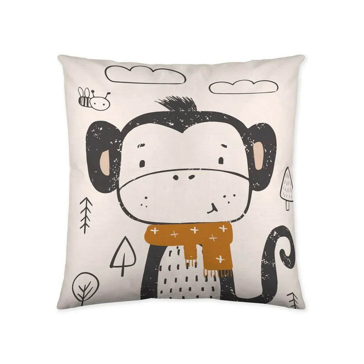 Housse de coussin Popcorn Scarf Monkey (60 x 60 cm) – Image 2