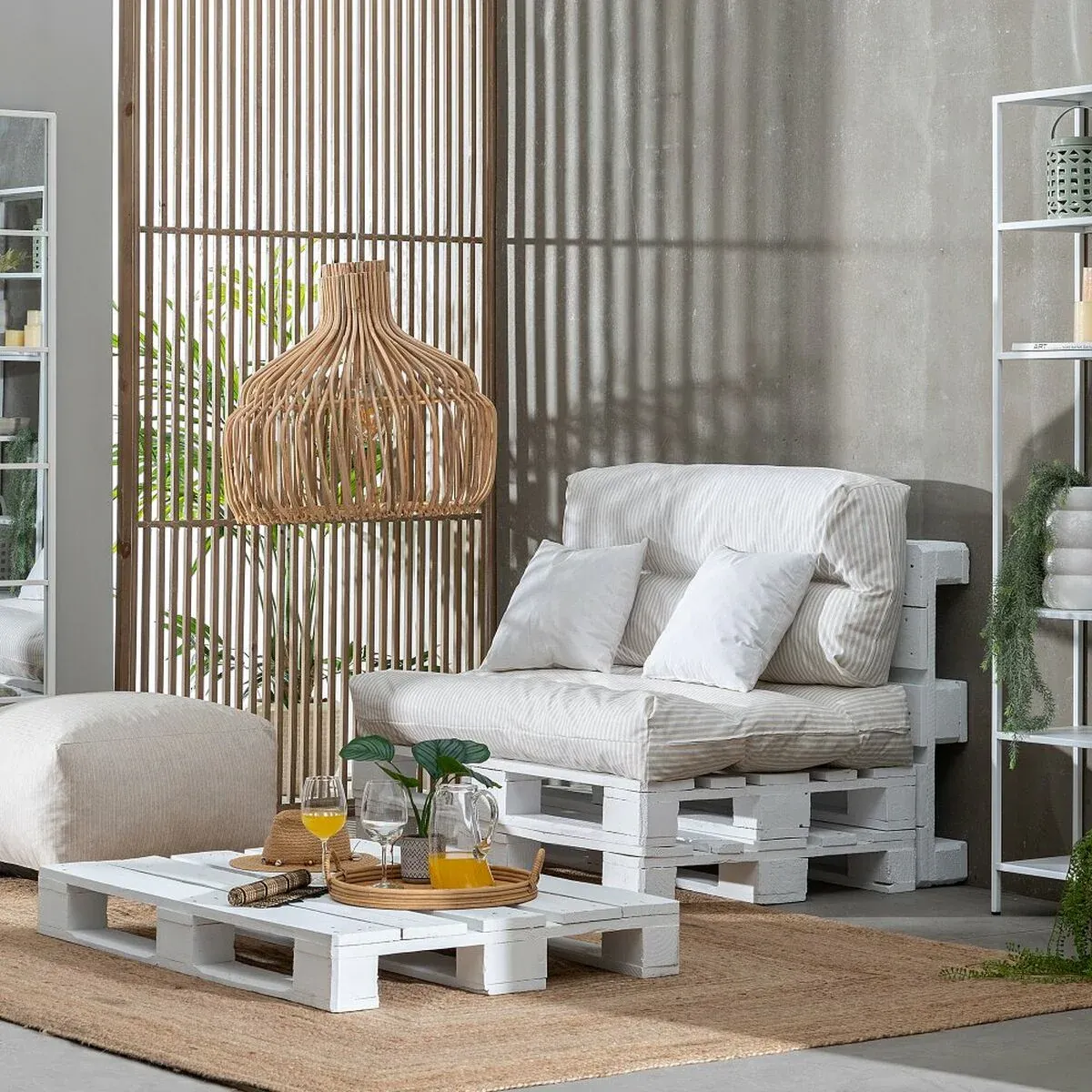 Coussin 4 Pièces Beige 120 x 80 cm – Image 3