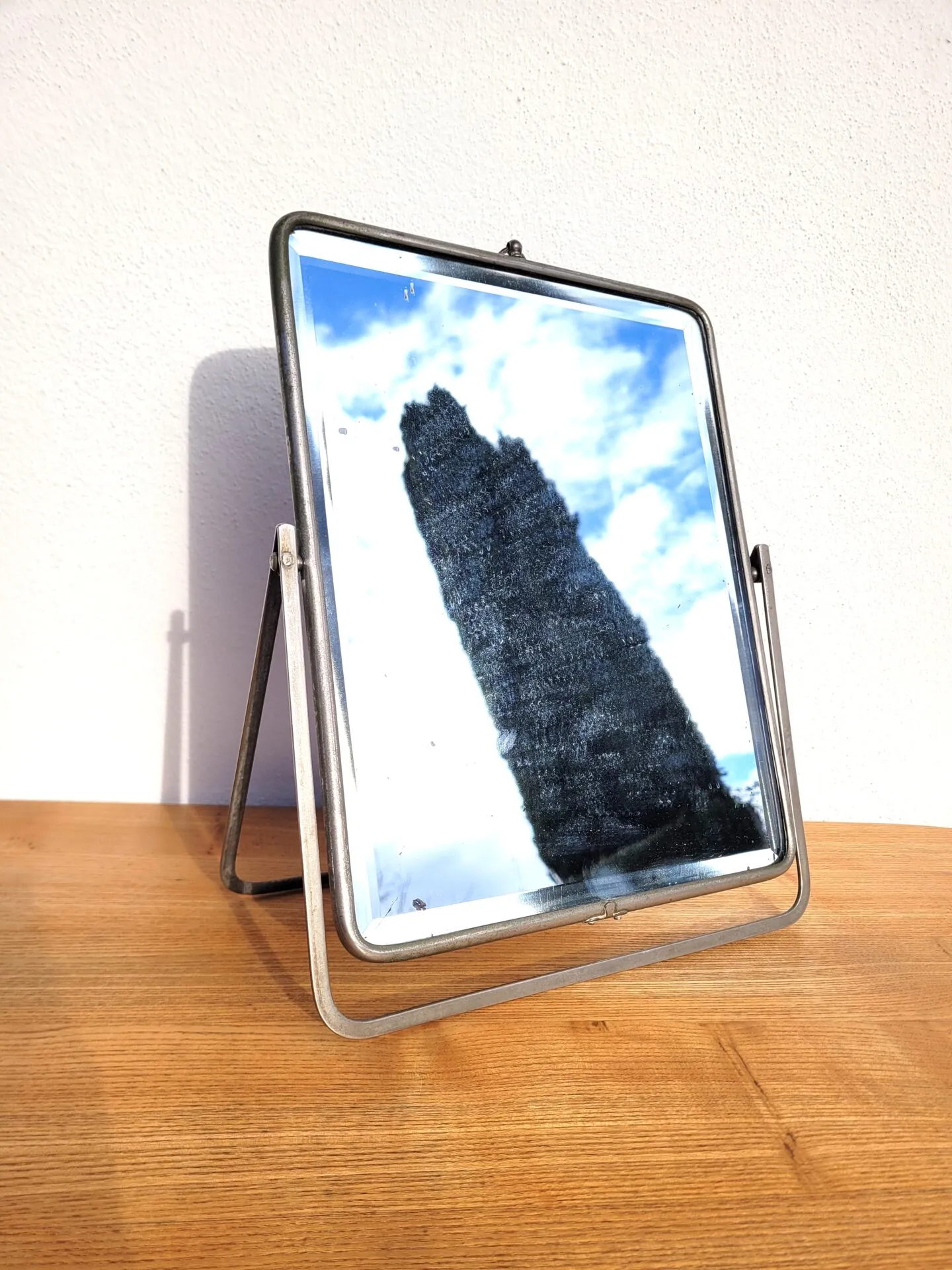 Ancien miroir barbier à poser verre biseauté – Image 2