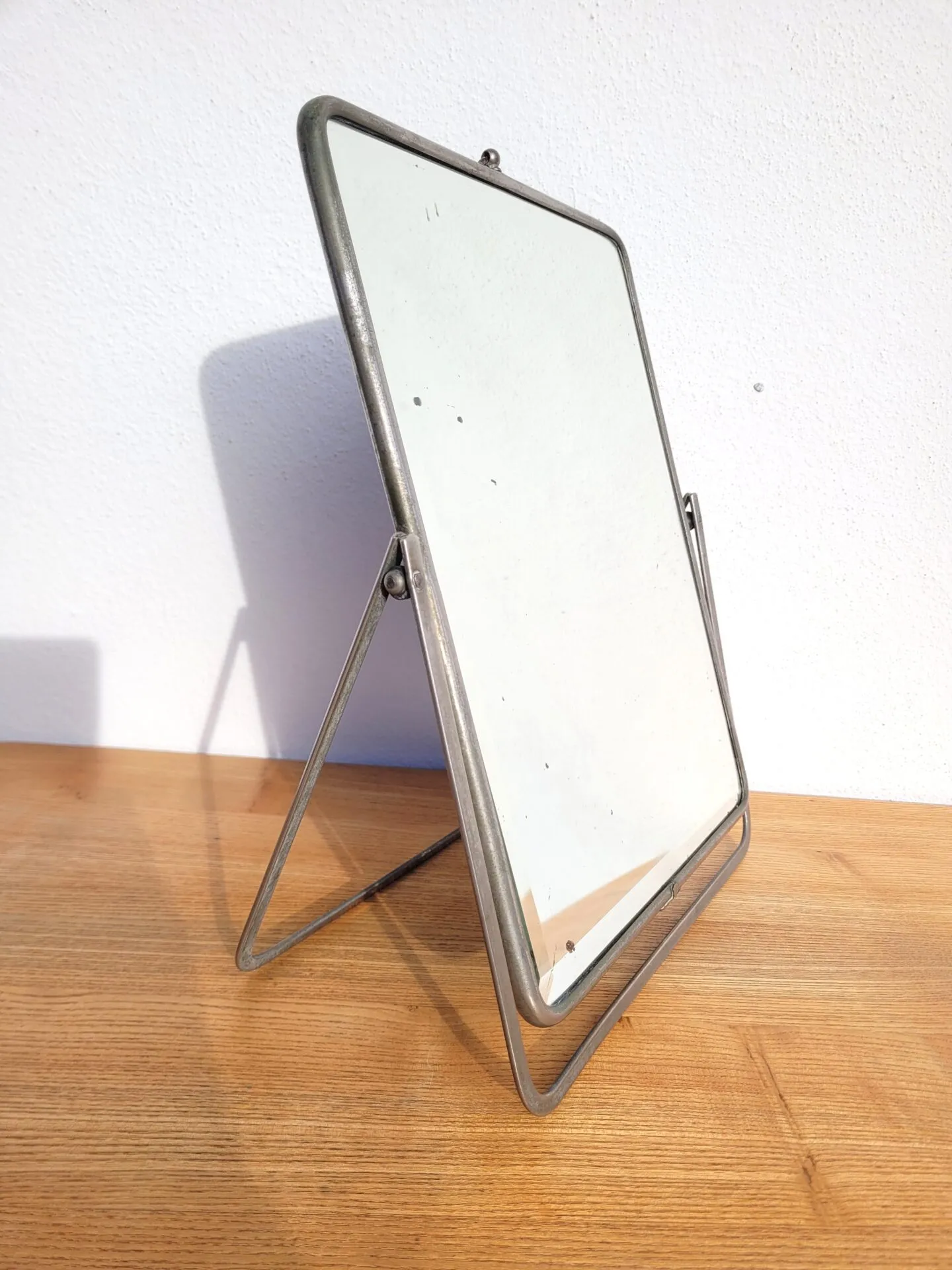 Ancien miroir barbier à poser verre biseauté – Image 3