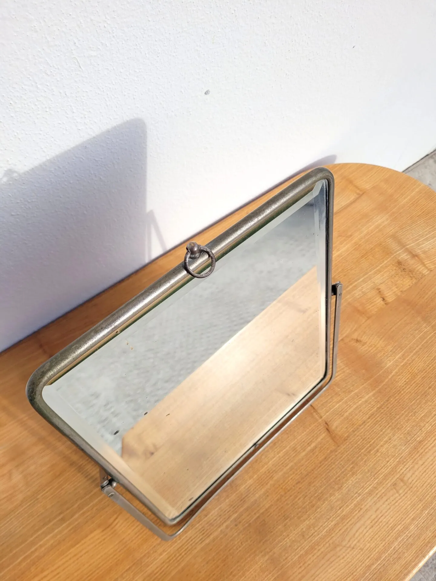Ancien miroir barbier à poser verre biseauté – Image 4