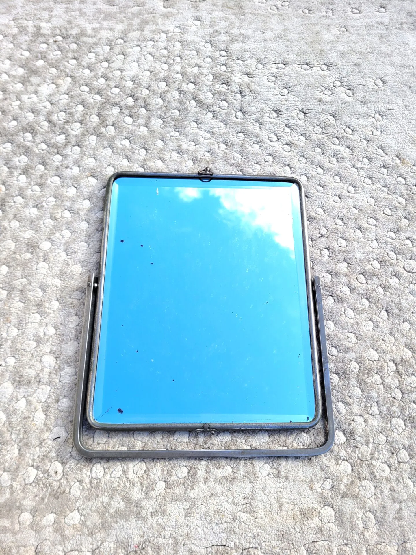 Ancien miroir barbier à poser verre biseauté – Image 6