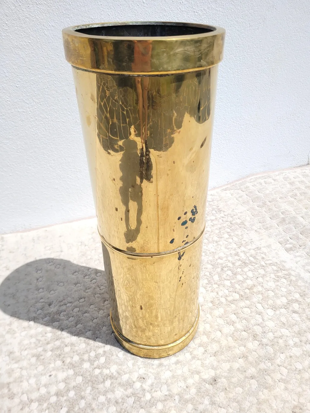 Ancien porte parapluie en laiton doré – Image 4