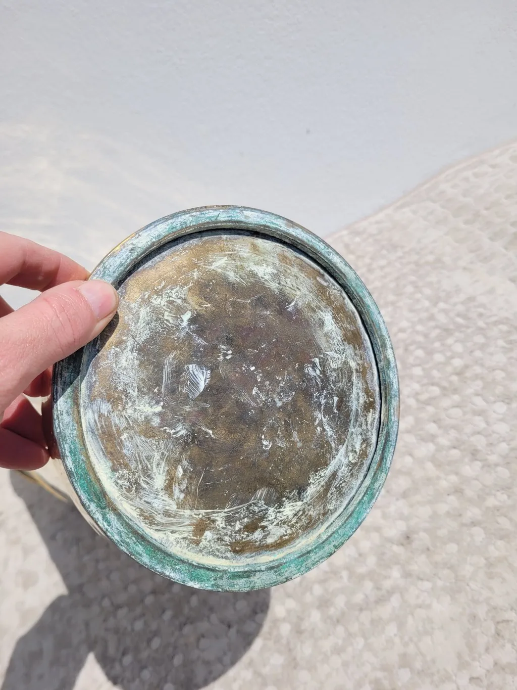 Ancien porte parapluie en laiton doré – Image 6