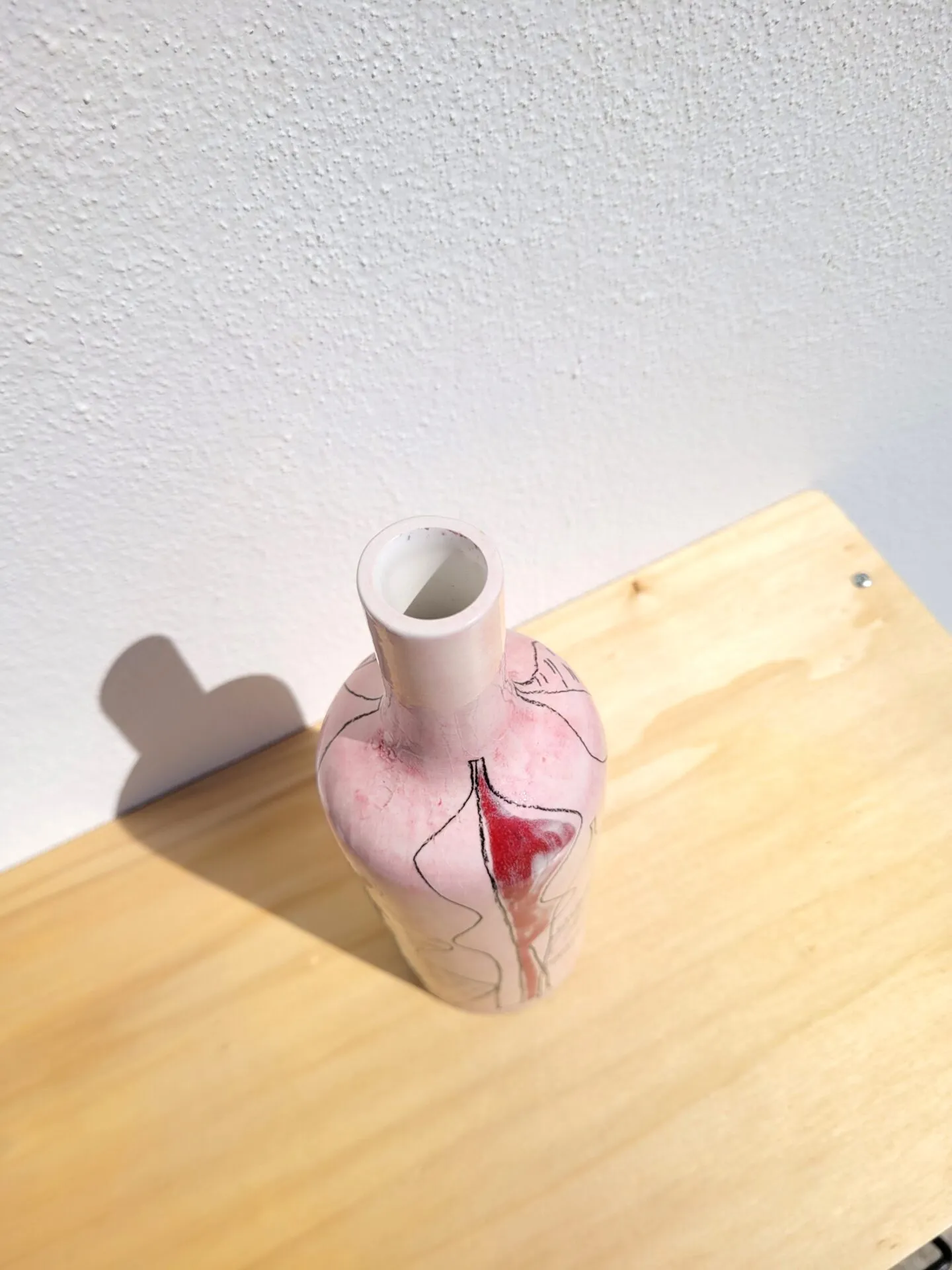 Bouteille vase soliflore rose Sct Prato Italie – Image 4