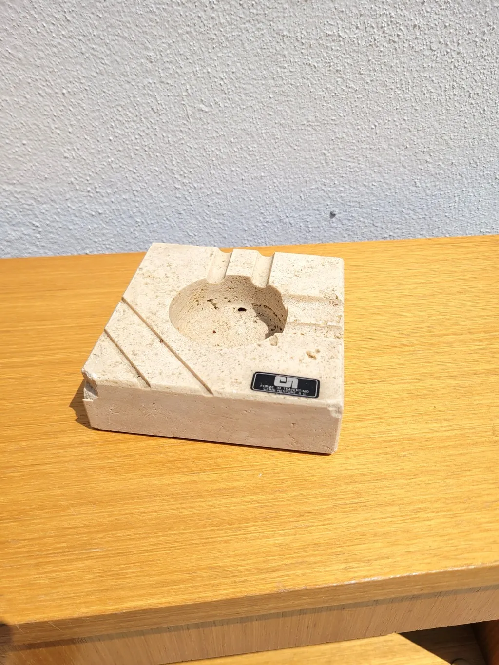 Cendrier en travertin par Cerri Nestore (accidenté) – Image 6