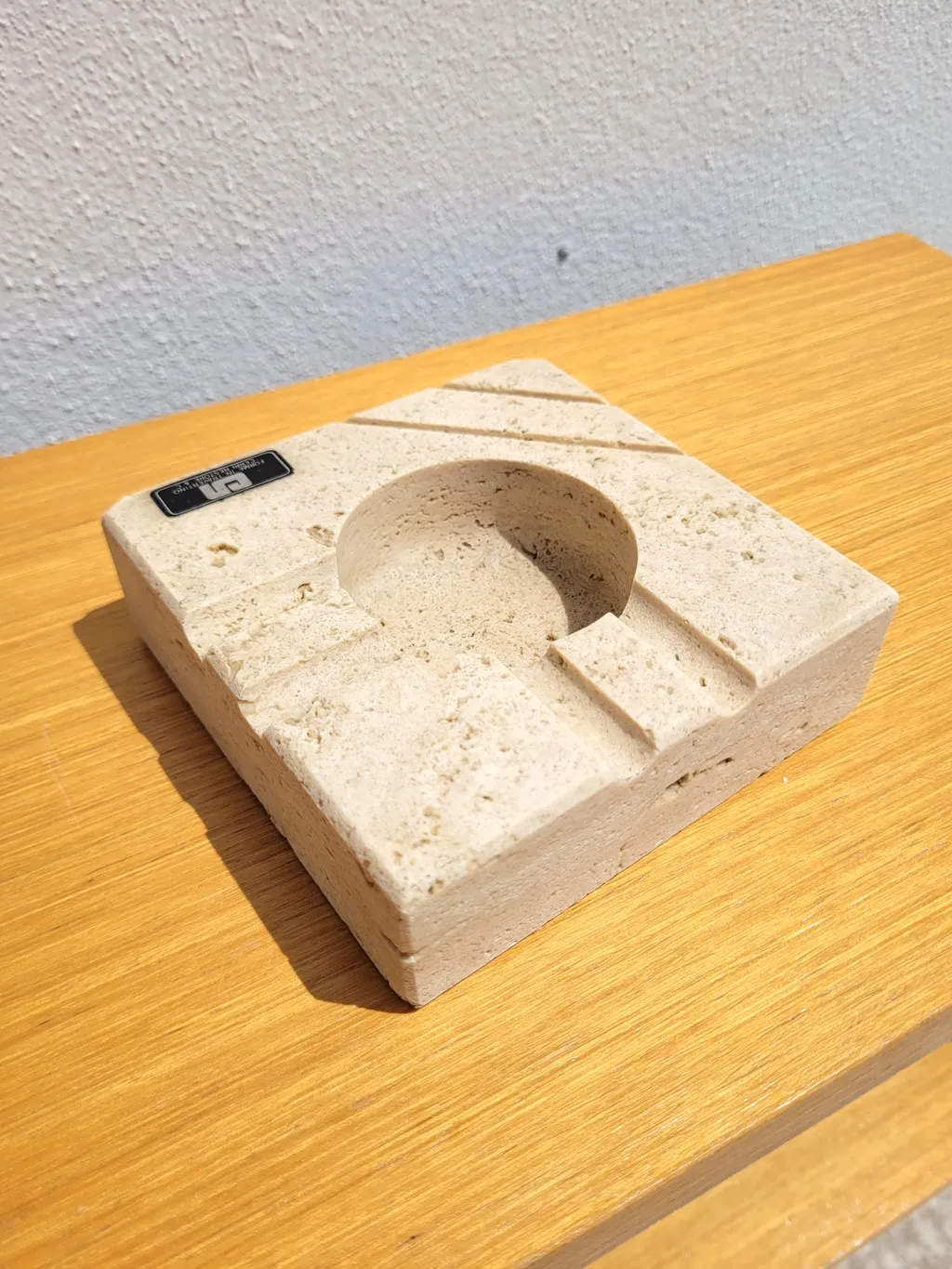 Cendrier en travertin par Cerri Nestore (accidenté) – Image 3