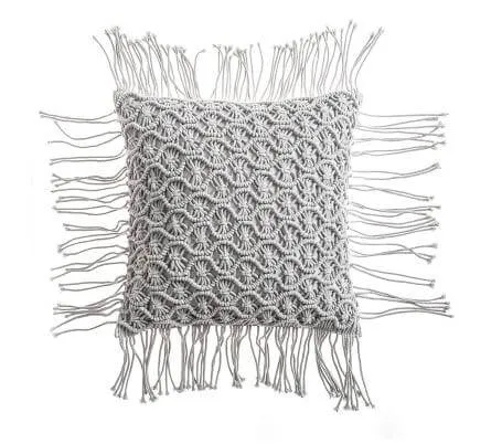 Coussin Tricot Macramé – Image 3