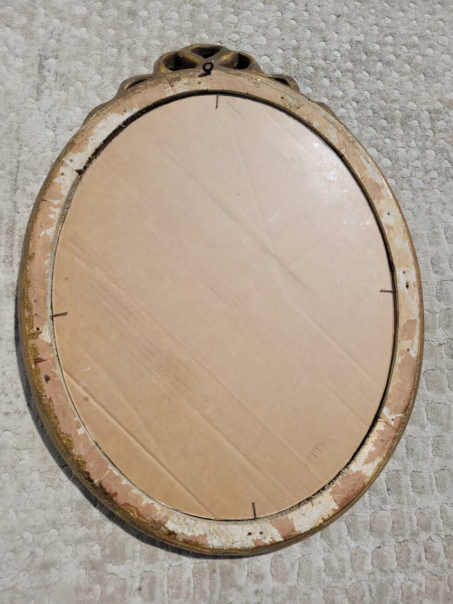 Grand miroir ovale style Louis XVI 47x65cm – Image 5