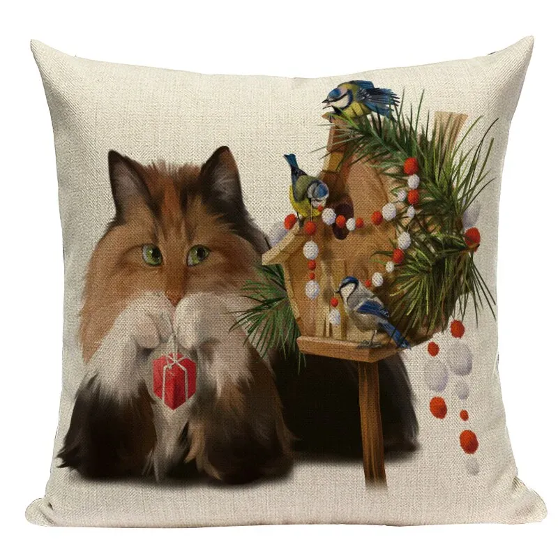 Coussin Noël Chien et Chat – Image 5