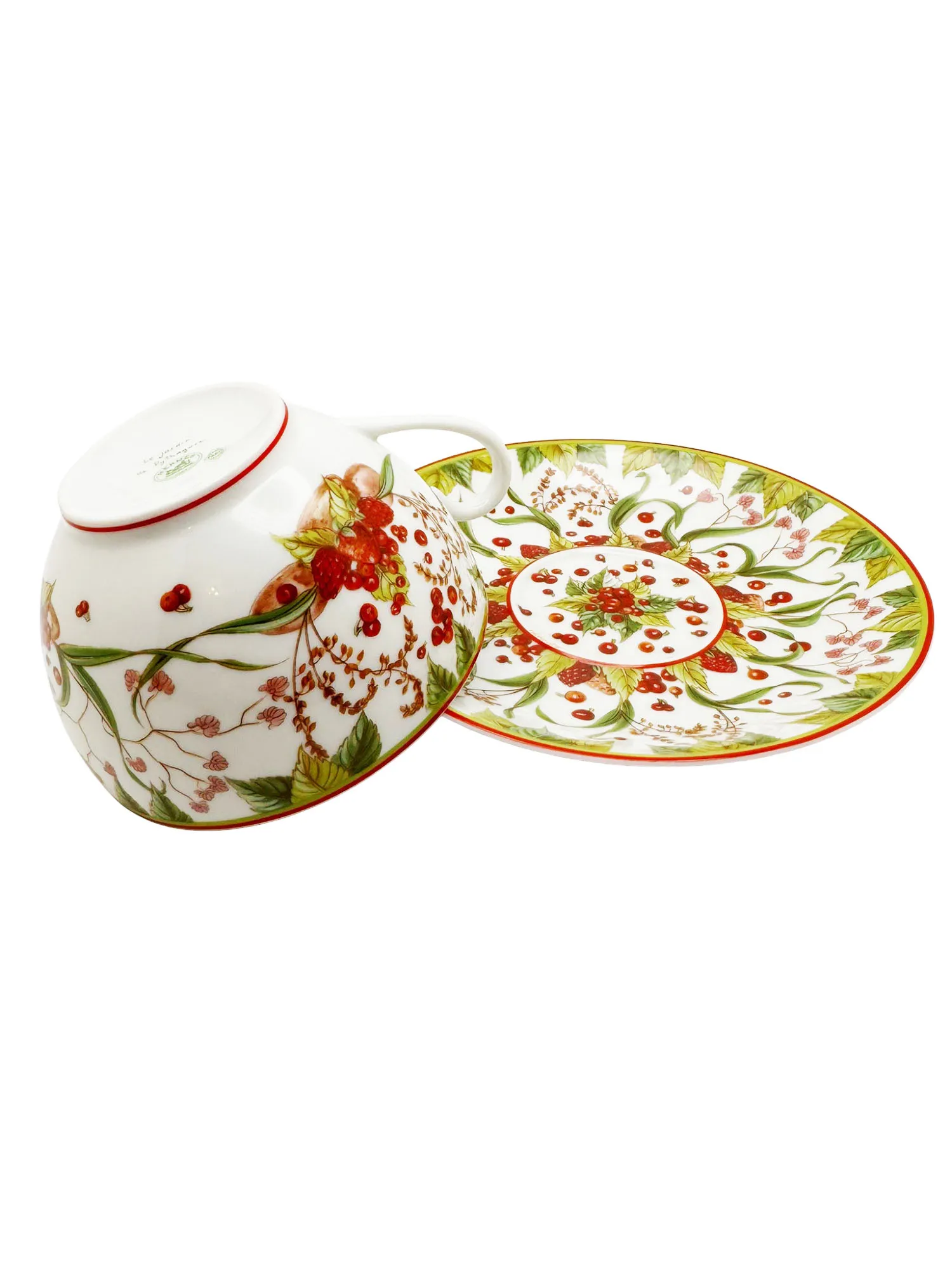 Superbe déjeuner en porcelaine maison Hermès, modèle Jardin de Pythagore – Image 4