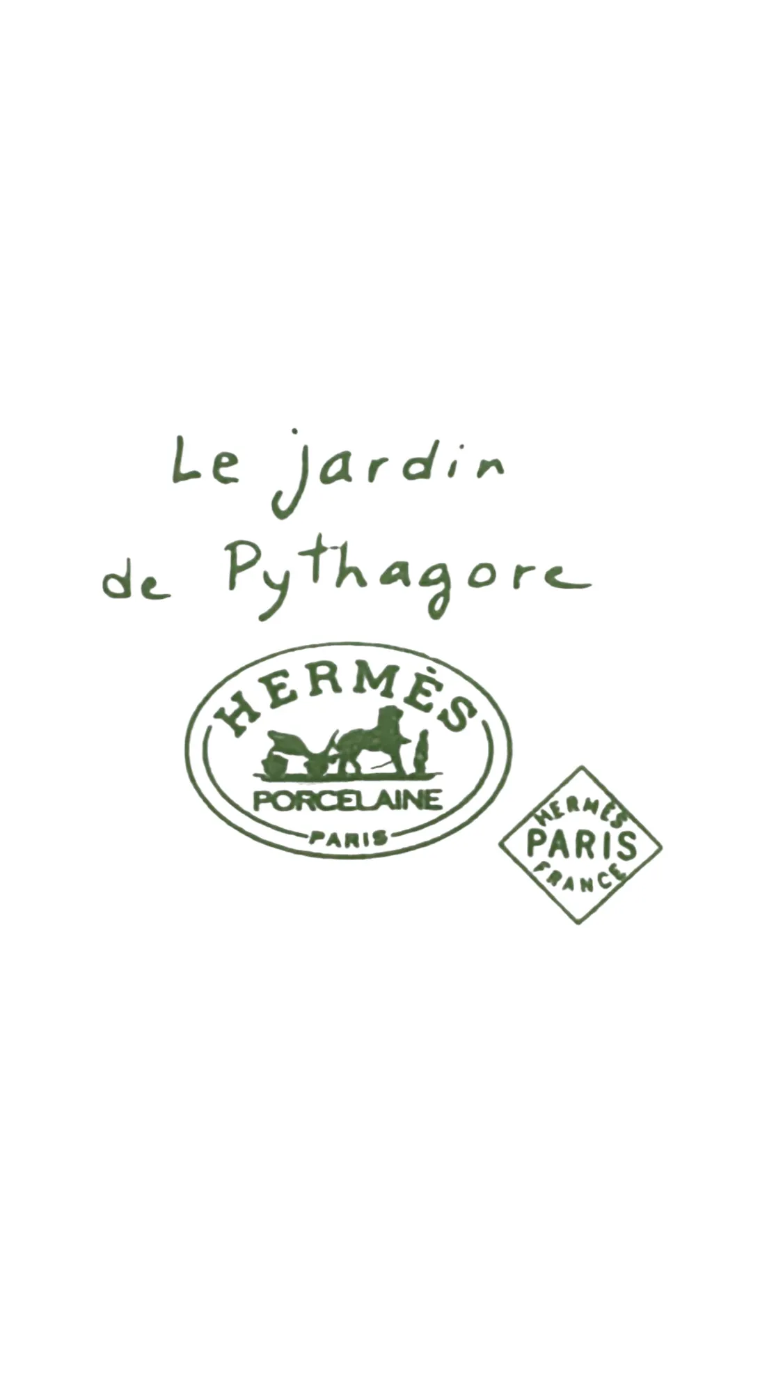 Superbe déjeuner en porcelaine maison Hermès, modèle Jardin de Pythagore – Image 5