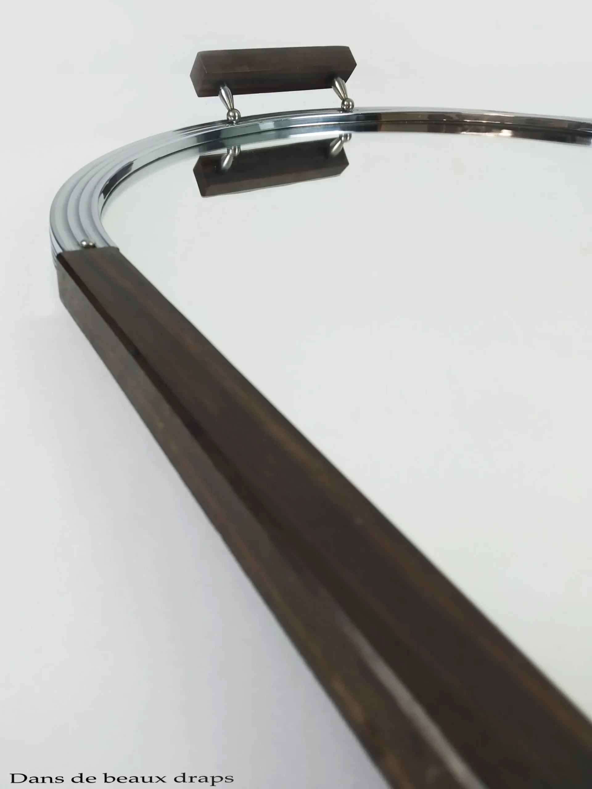 Élégant plateau en métal argenté,époque art déco. – Image 2