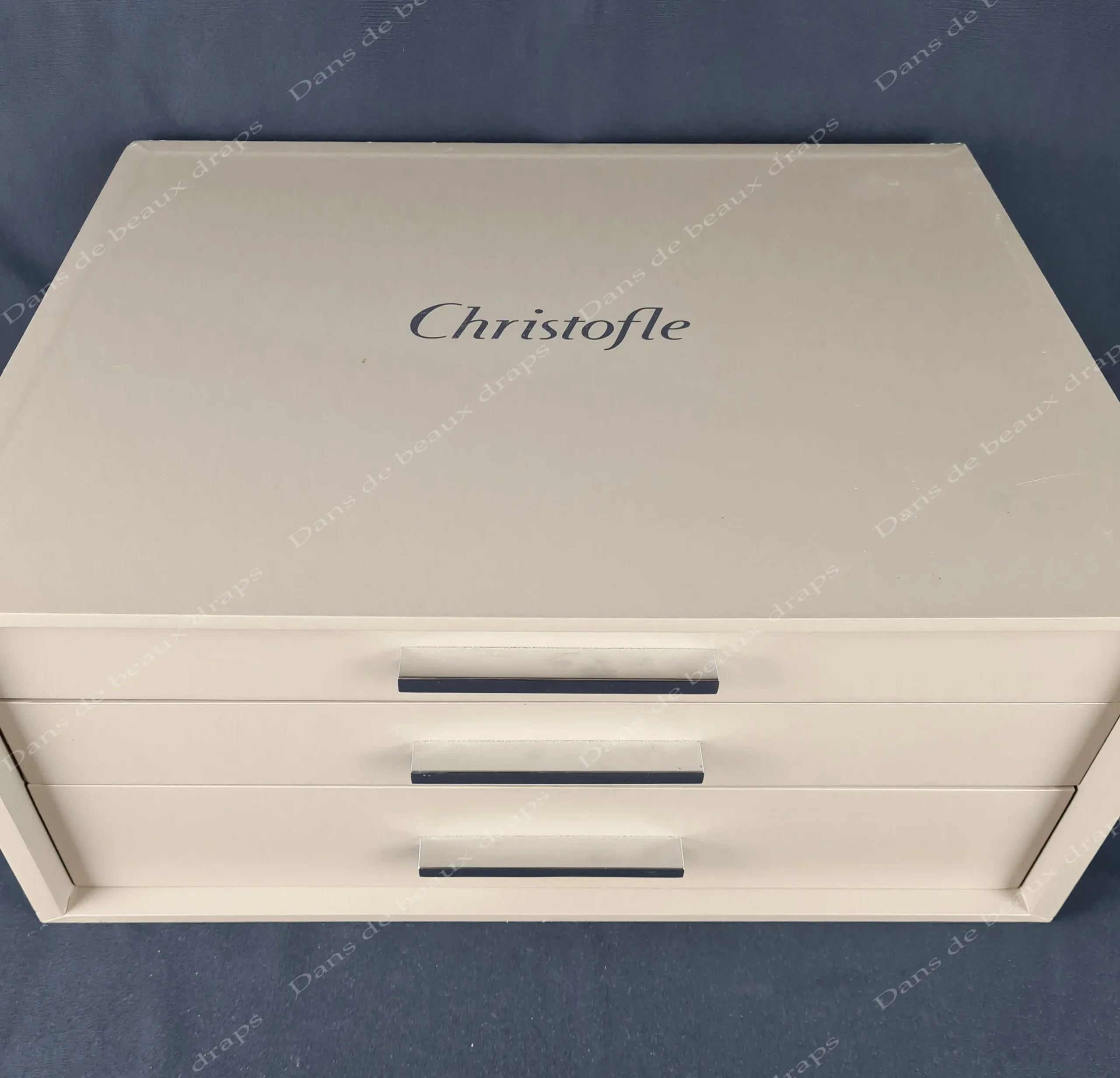 Magnifique ménagère en métal argenté Christofle modèle Jardin d’Eden,140 pièces – Image 7