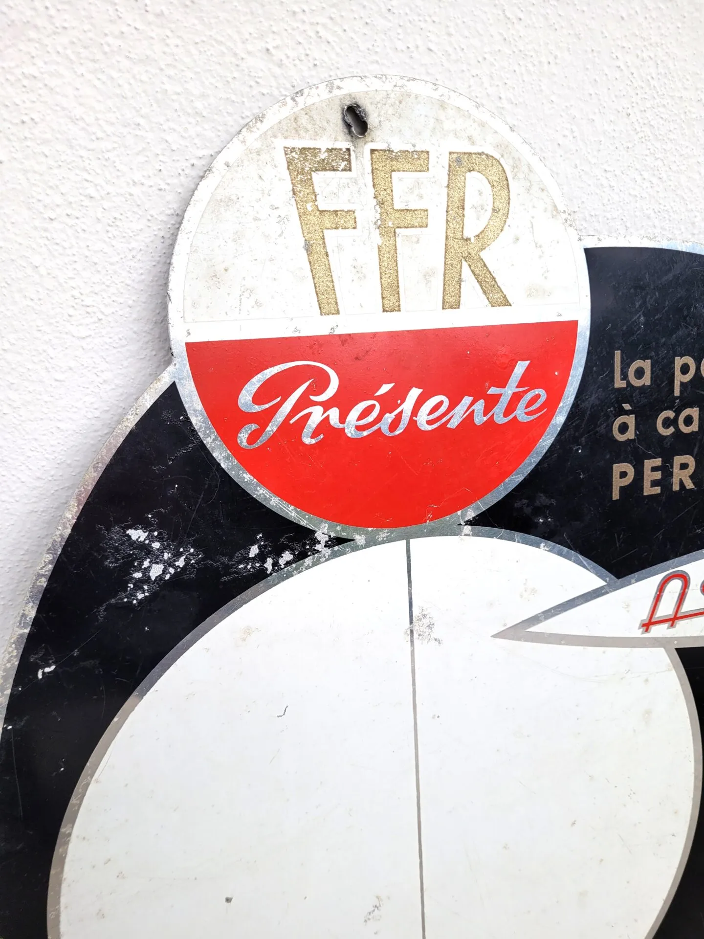 Plaque publicitaire horloge FFR 1960 – Image 4