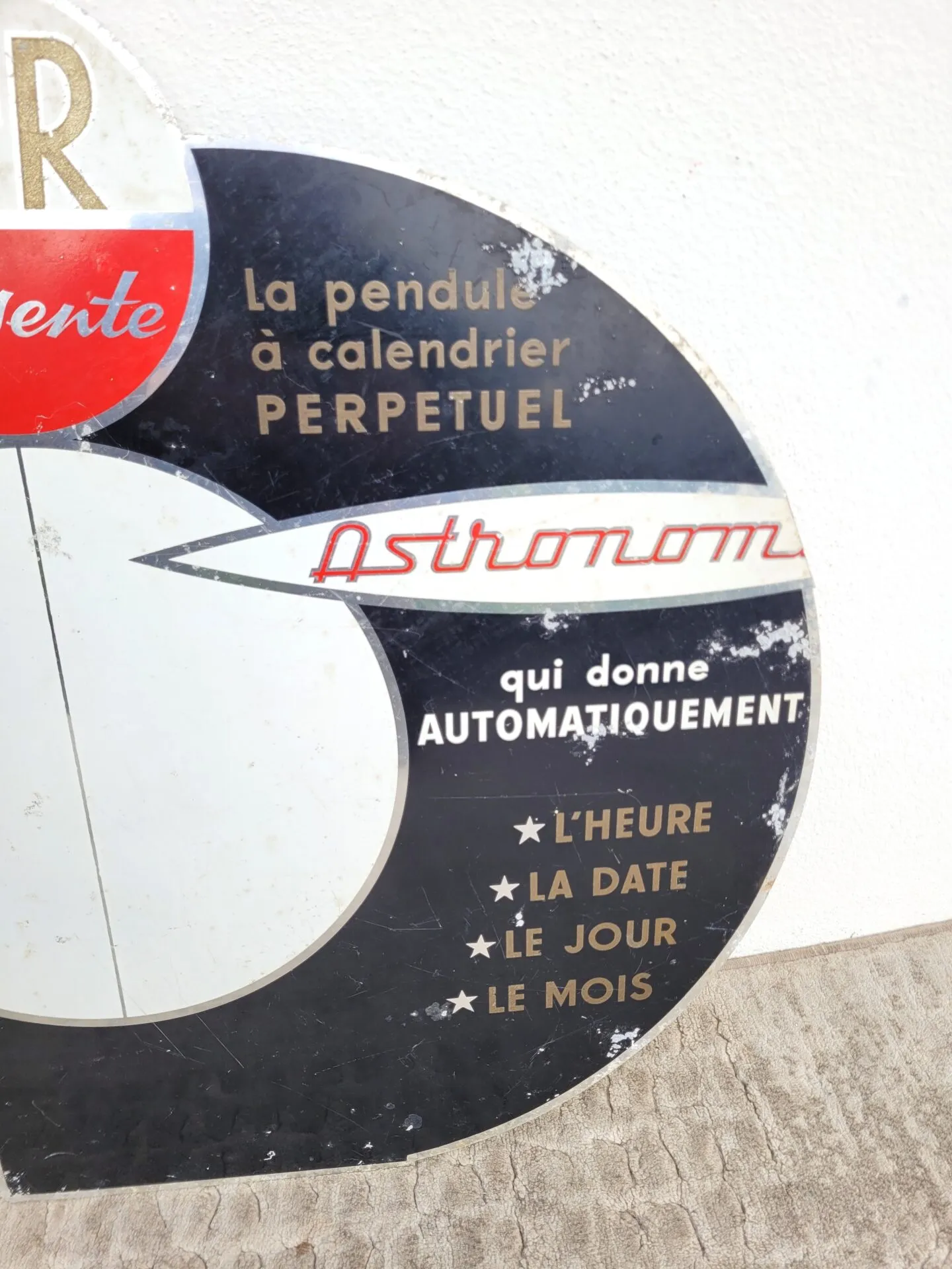 Plaque publicitaire horloge FFR 1960 – Image 3