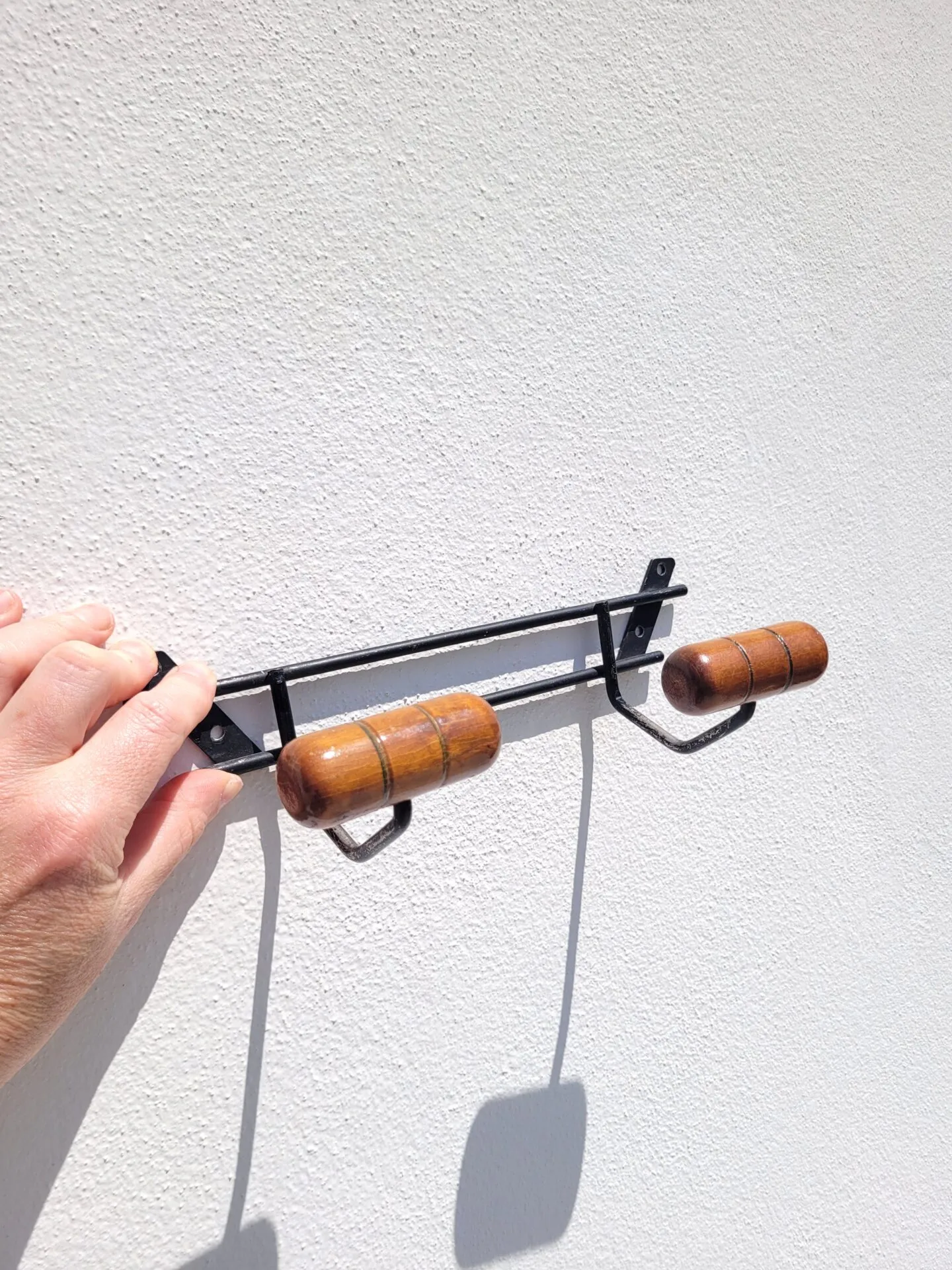 Porte manteaux vintage en bois vers 1960 – Image 6