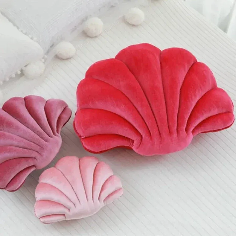 Coussin coquillage rouge – Image 4