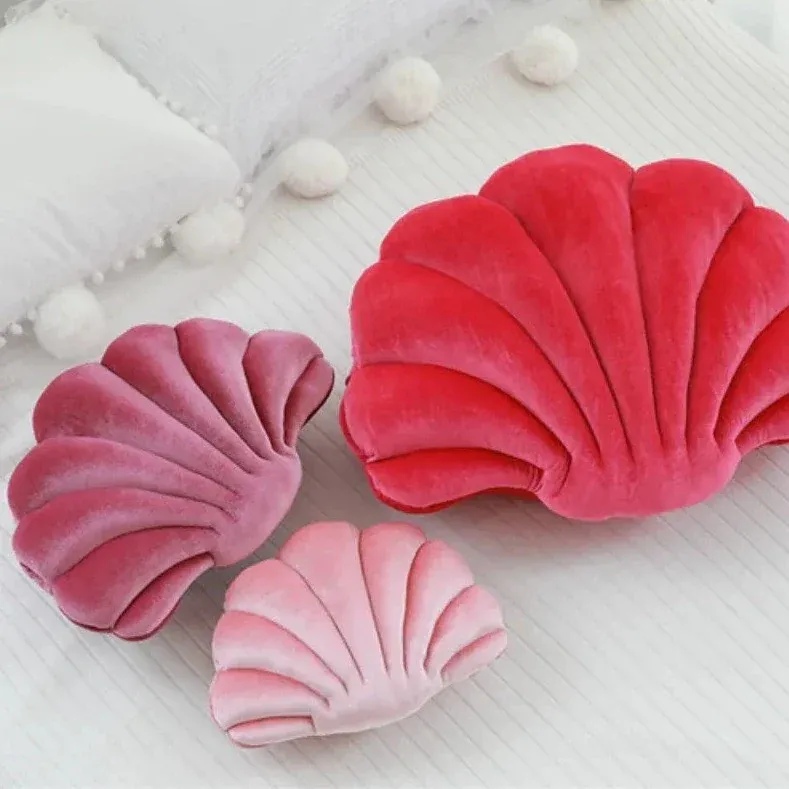 Coussin coquillage rose – Image 4