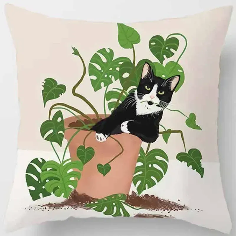 Coussin animaux chat drôle – Image 6
