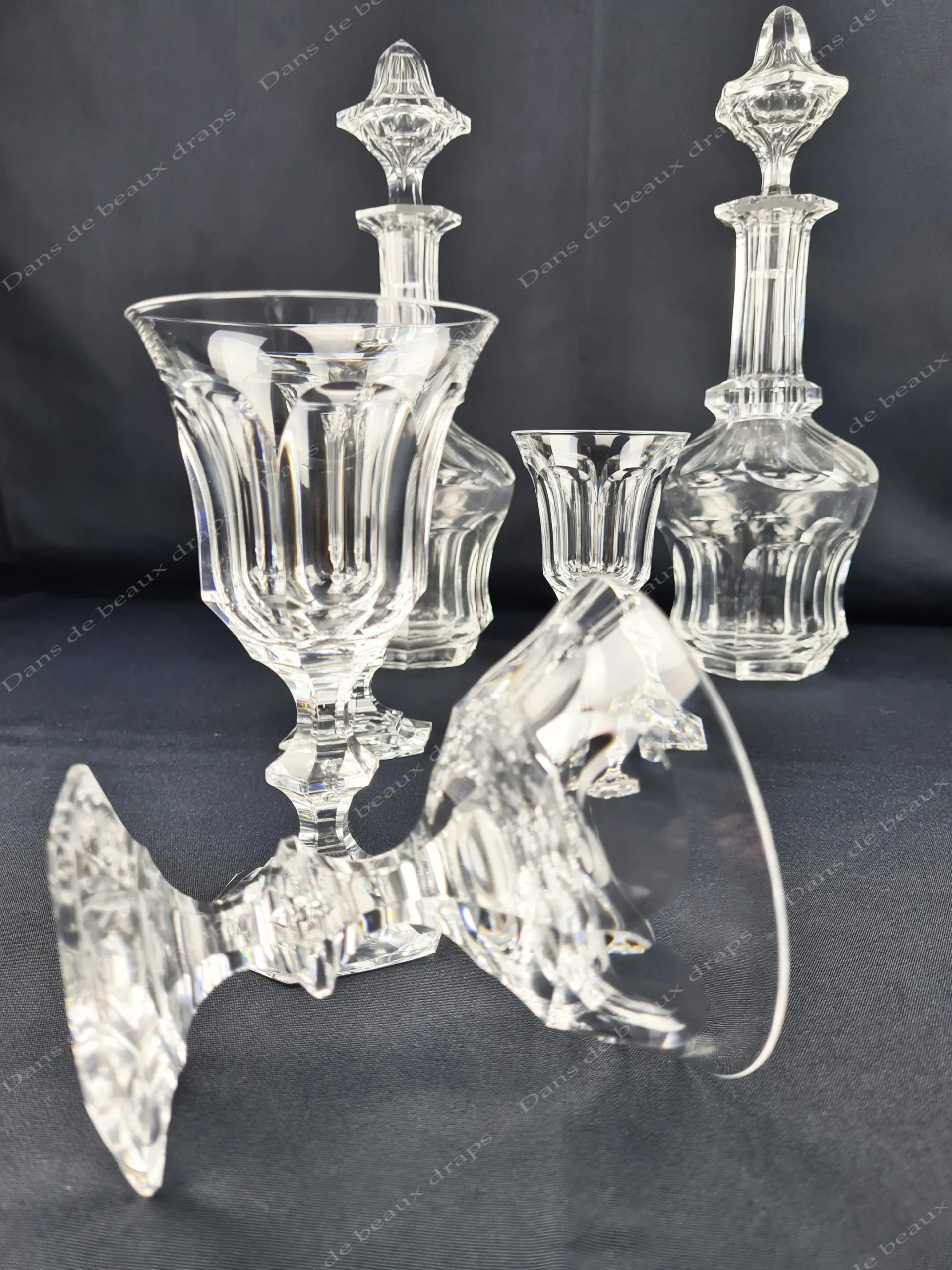 Exceptionnel service de verres en cristal Val St Lambert modèle Metternich, 50 pièces. – Image 4