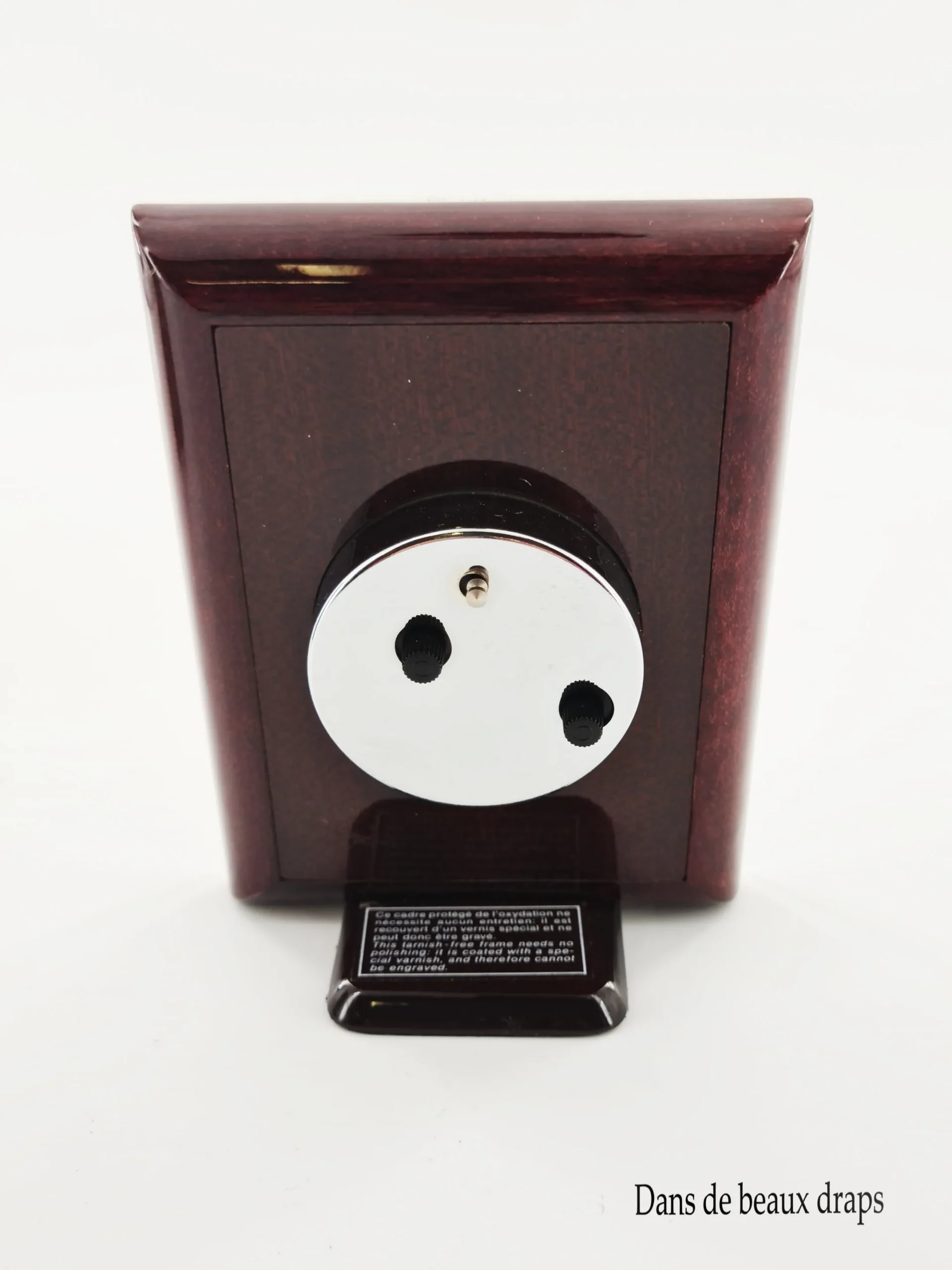 Jolie pendulette de bureau ou réveil en métal argenté,orfèvre Christofle. – Image 3