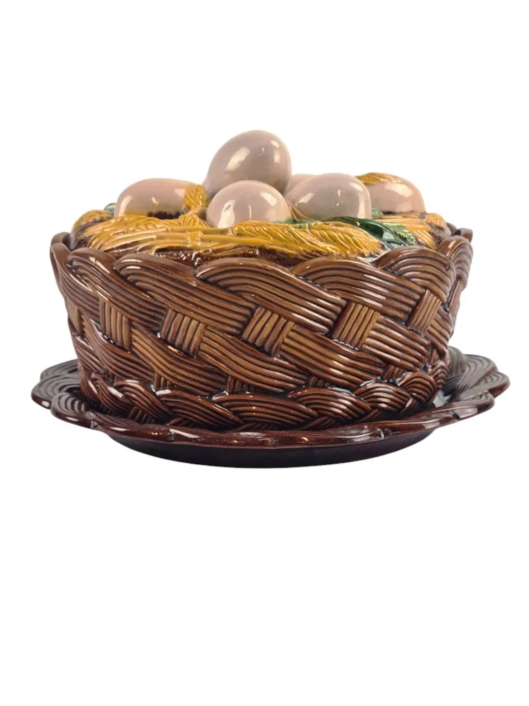 Amusante boite à œufs en barbotine et son présentoir. – Image 2