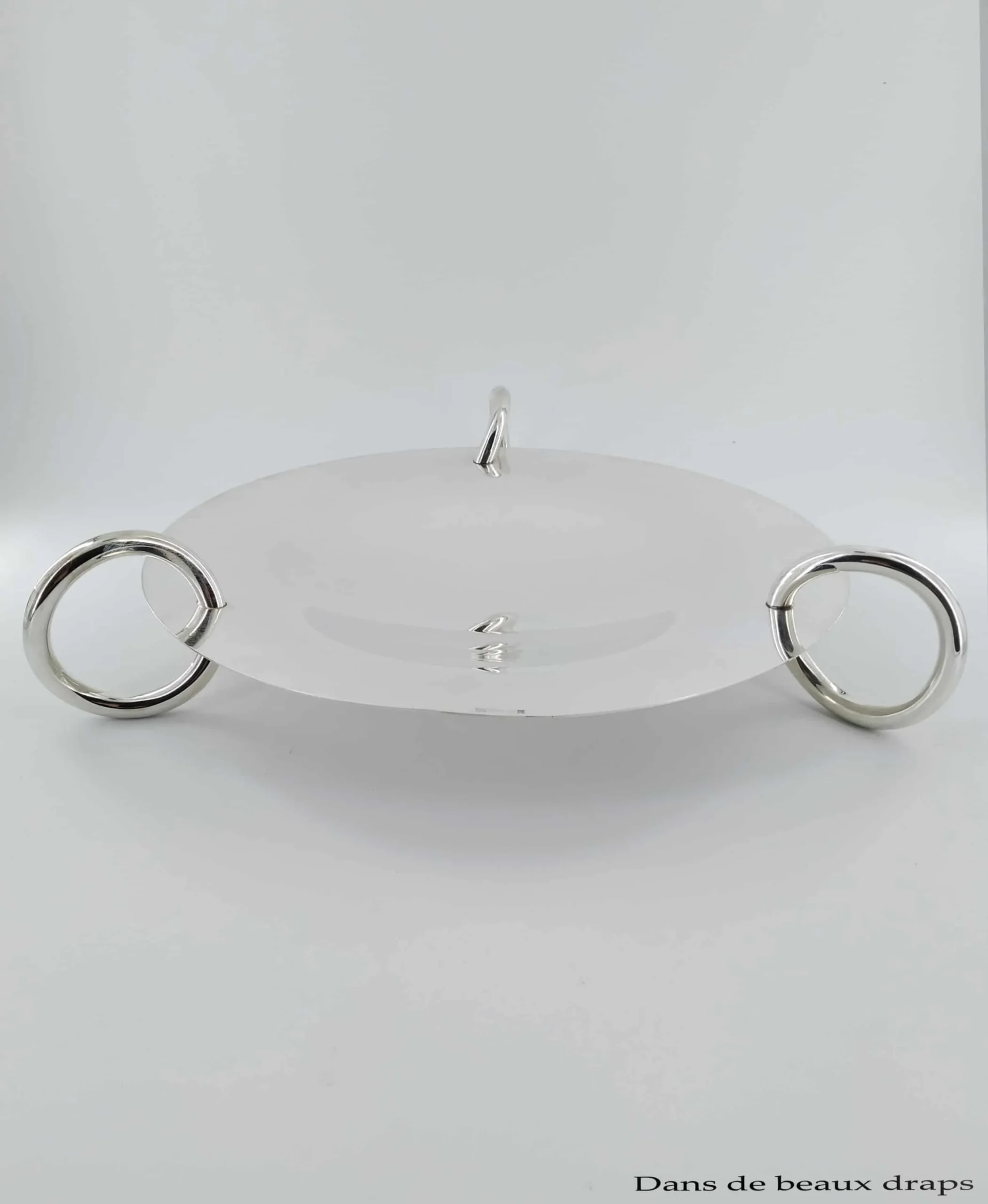 Belle coupe à fruit en métal argenté,orfèvre Christofle,modèle Vertigo. – Image 2