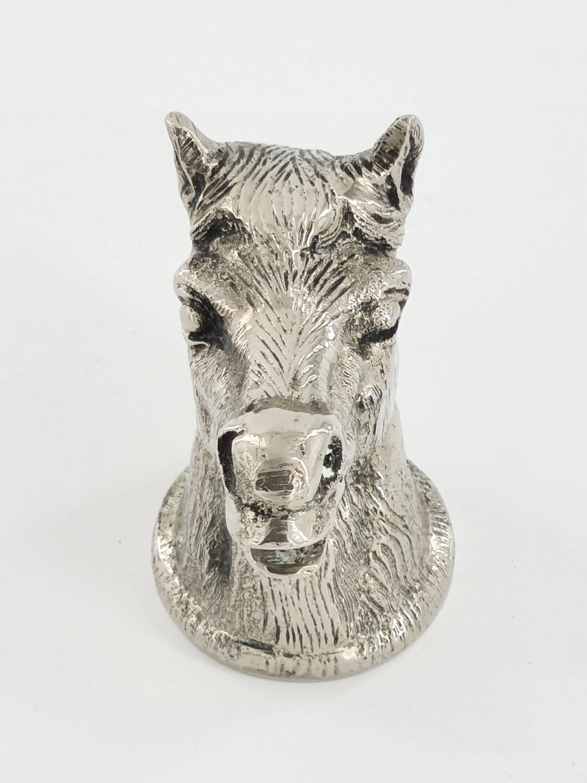 Superbe décapsuleur en métal argenté à décor de tête de cheval, Gucci, Italie – Image 2