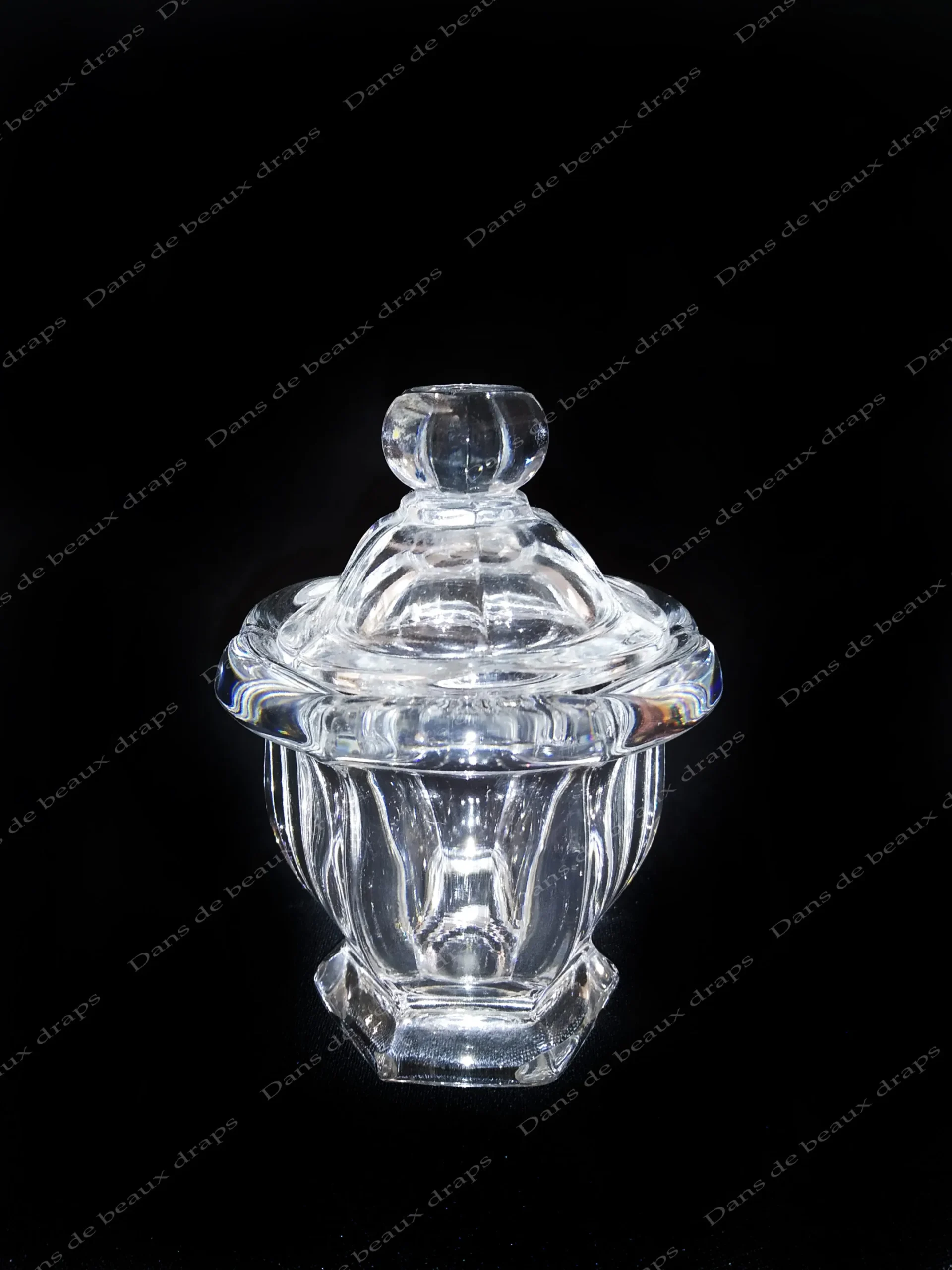 Superbe confiturier en cristal de Baccarat et sa cuillère,modèle Missouri. – Image 4