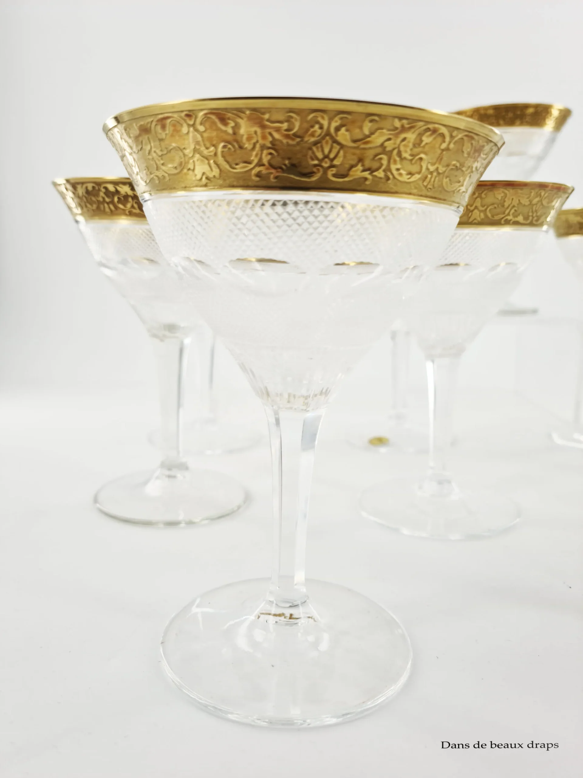 Superbe suite de 10 coupes à champagne ou verres à cocktail en cristal, modèle Splendid, maison MOSER – Image 3