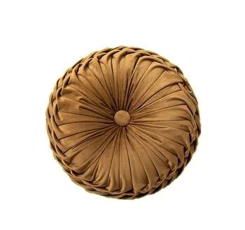 Coussin De Sol Rond Marron – Image 2