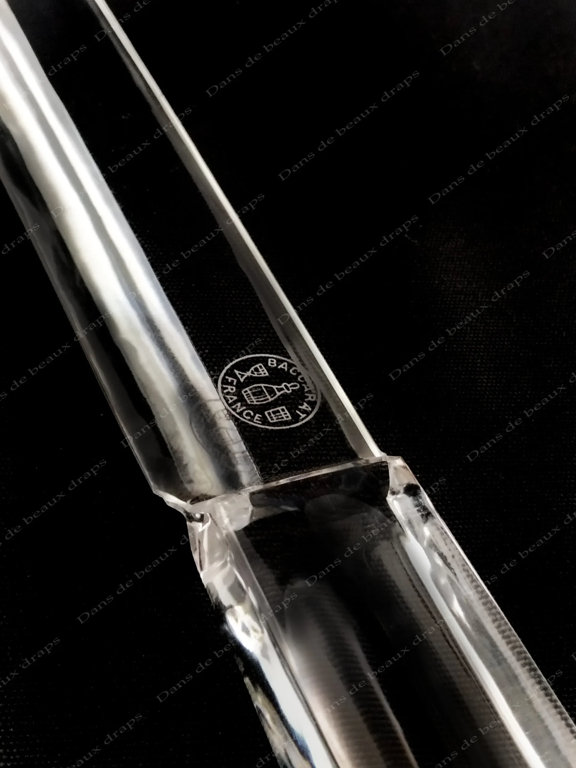 Exceptionnel couteau à découper en cristal de Baccarat,époque art déco. – Image 3