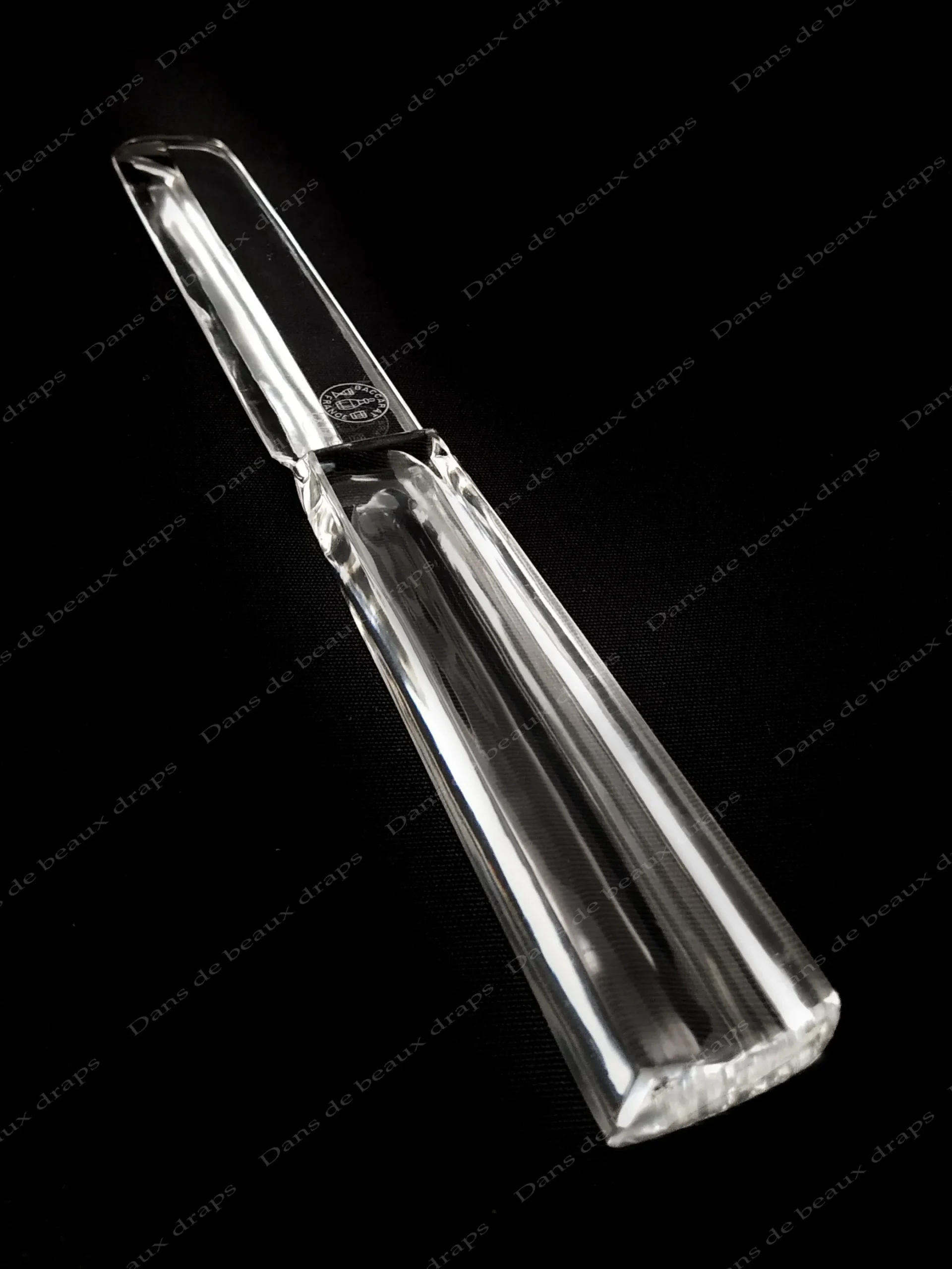 Exceptionnel couteau à découper en cristal de Baccarat,époque art déco. – Image 2