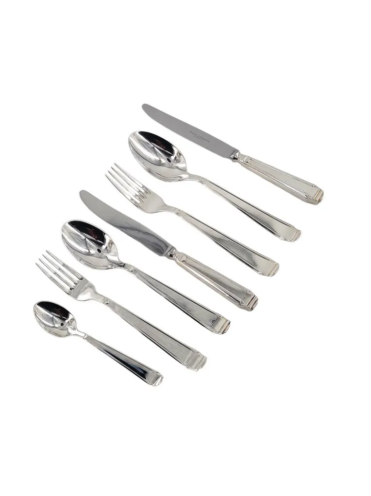 Ménagère de couverts en argent massif, époque Art Déco, 87 pièces. – Image 5