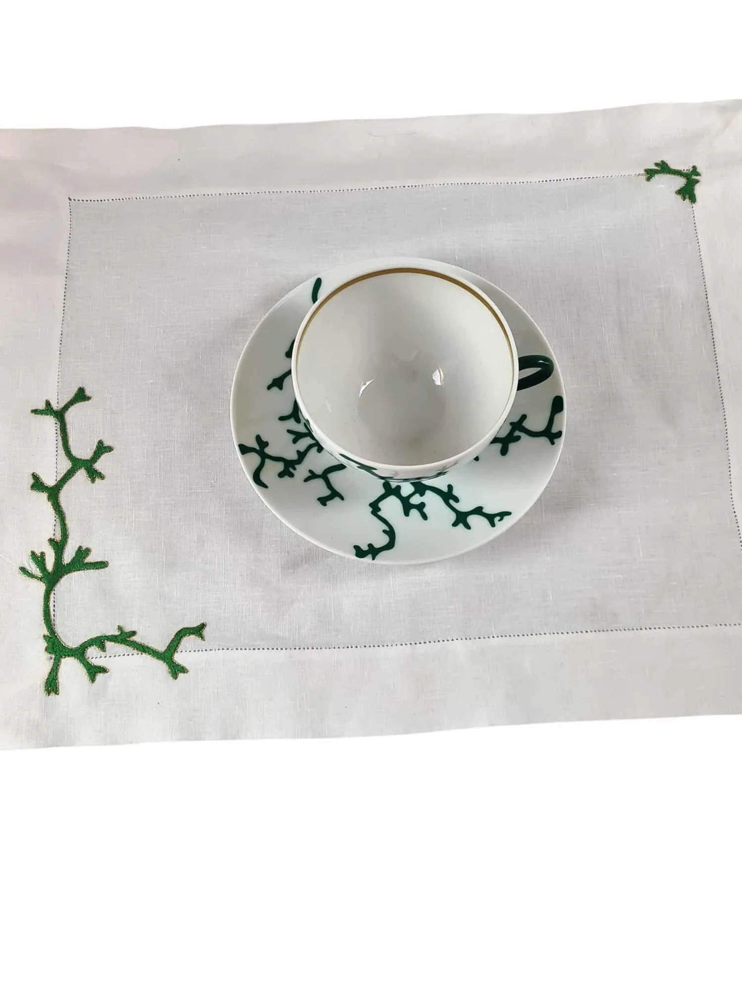 Déjeuner en porcelaine de Limoges, maison Raynaud, modèle Cristobal Émeraude – Image 4