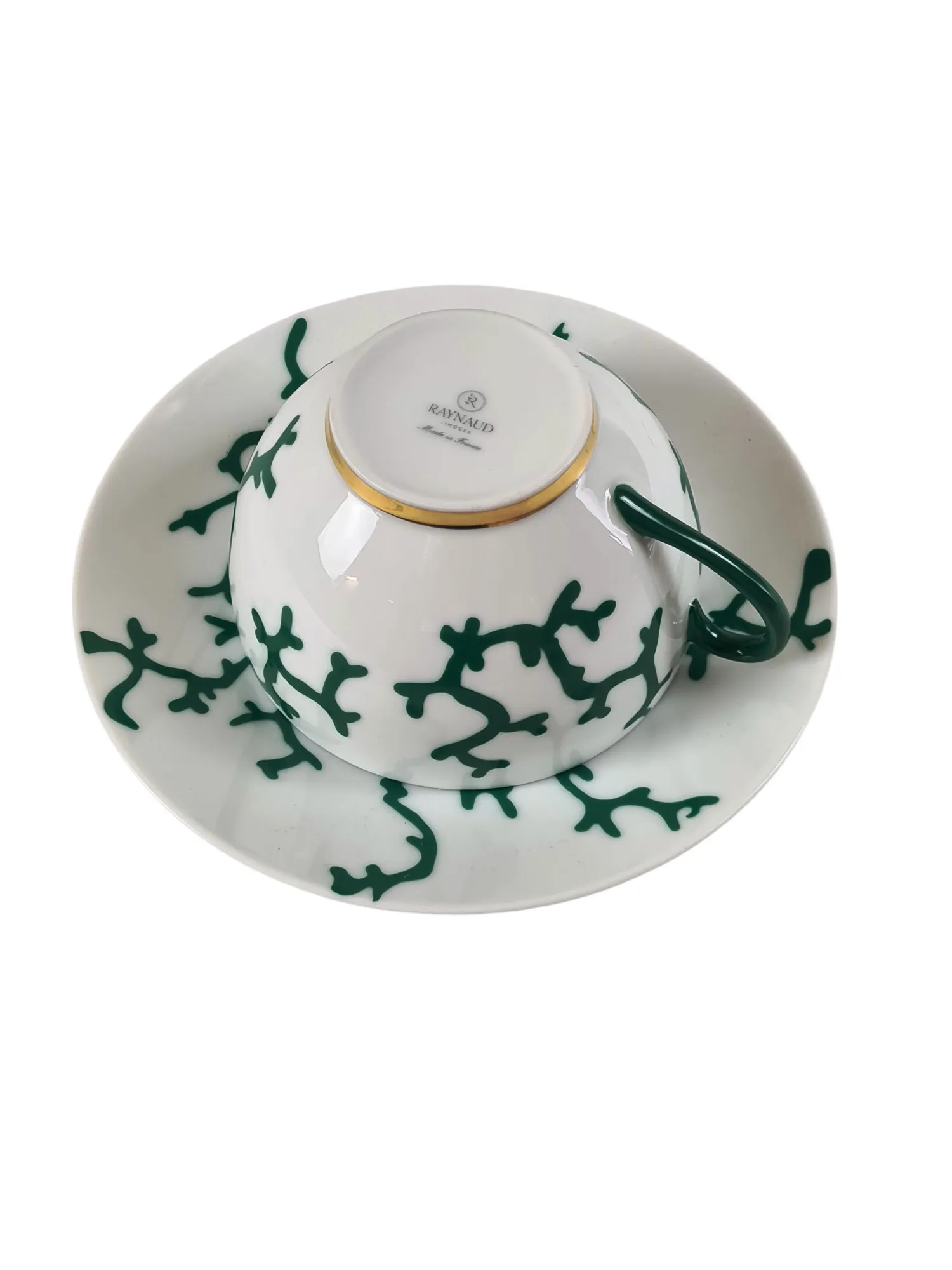 Déjeuner en porcelaine de Limoges, maison Raynaud, modèle Cristobal Émeraude – Image 2