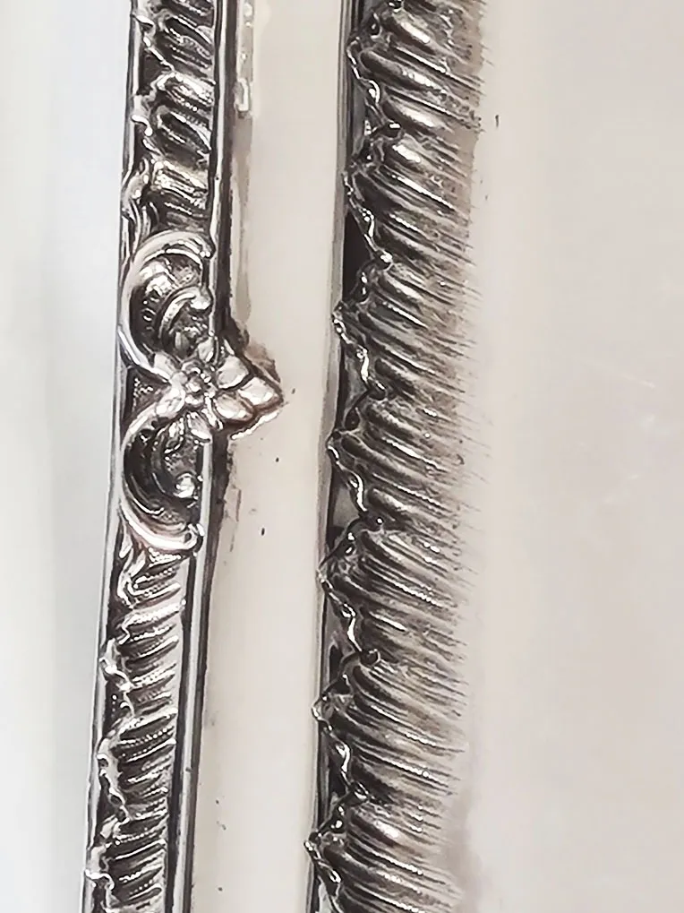 Magnifique plateau en argent massif de style rocaille,fin XIX ème. – Image 2