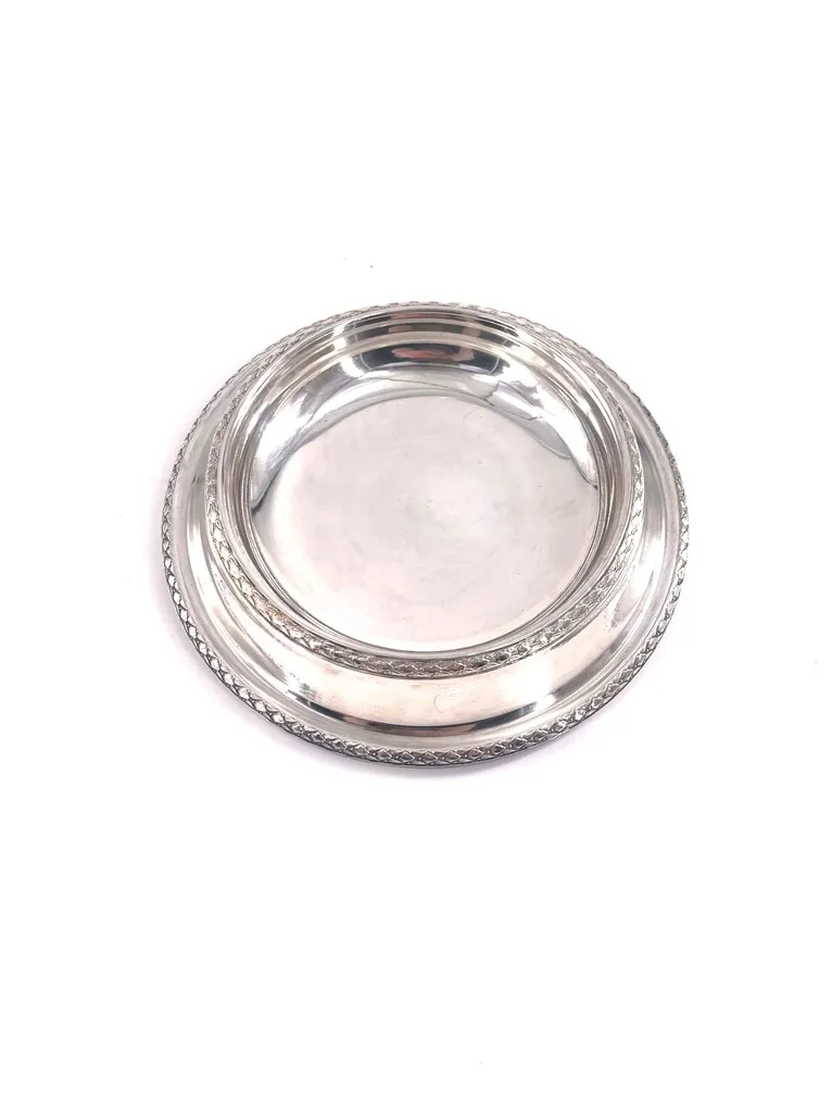 Jolie écuelle pour chien ou chat en métal argenté – Image 2