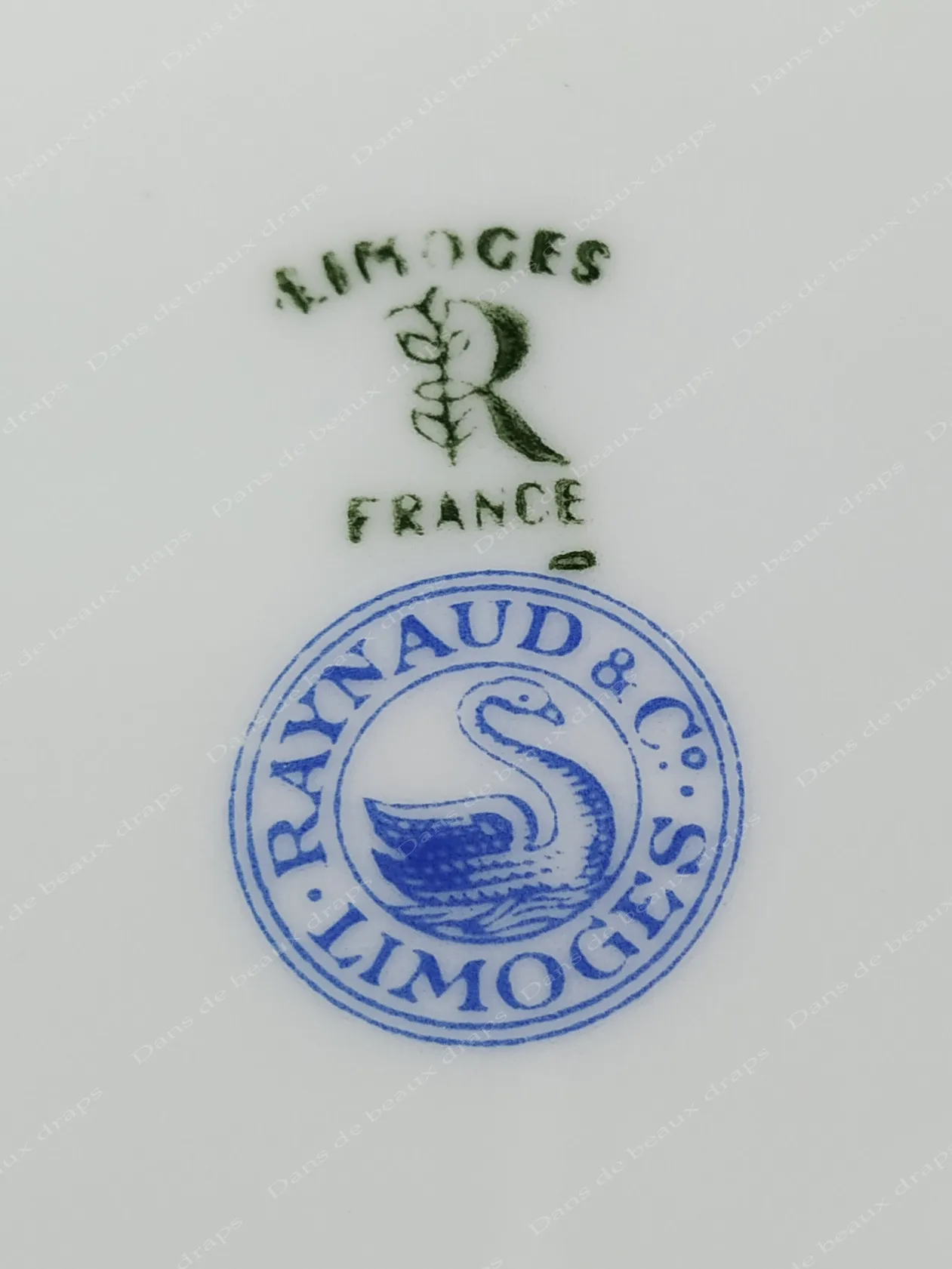 Très jolie coupe en porcelaine de Limoges et argent, maison Raynaud,orfèvre Puiforcat. – Image 5