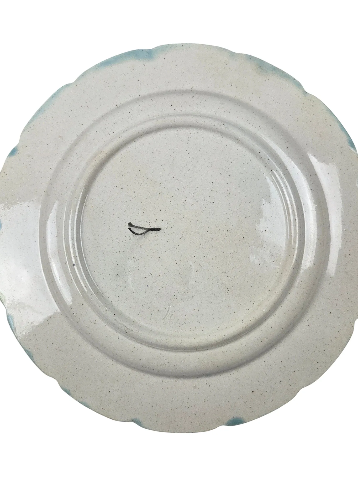 Superbe service à asperges en barbotine, Salins France, début XXème, 14 pièces. – Image 7