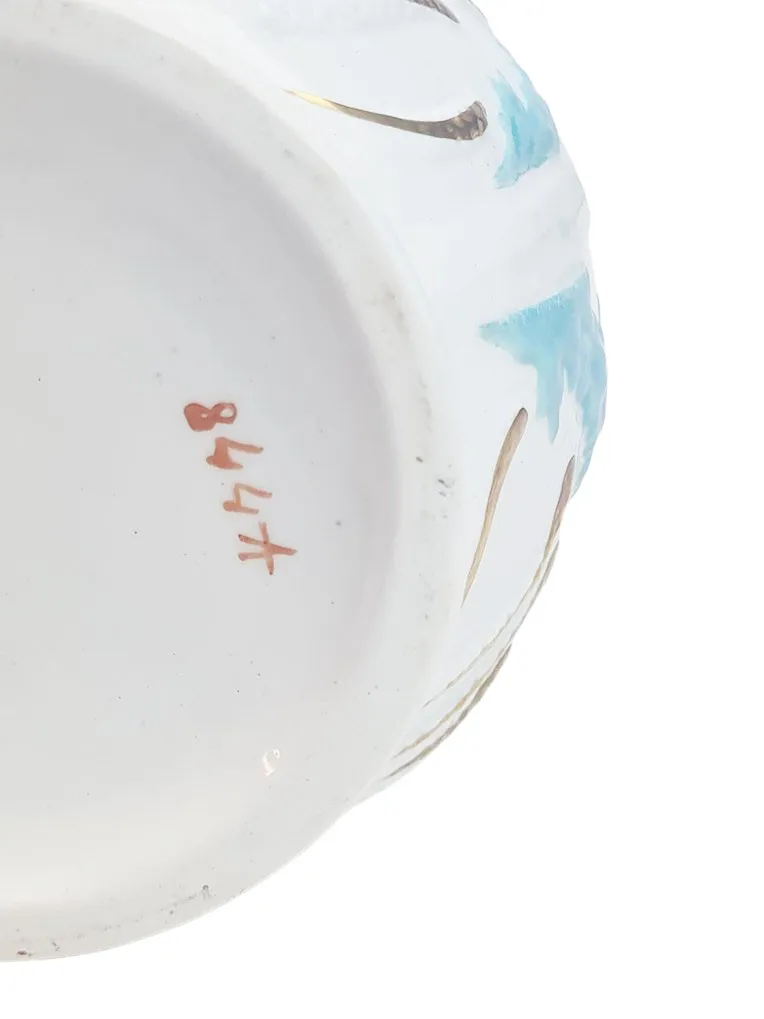 Suite de 3 pichets en faïence à décor de corail turquoise – Image 8